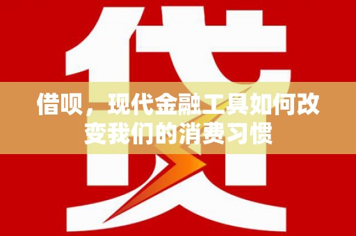 龙州借呗，现代金融工具如何改变我们的消费习惯