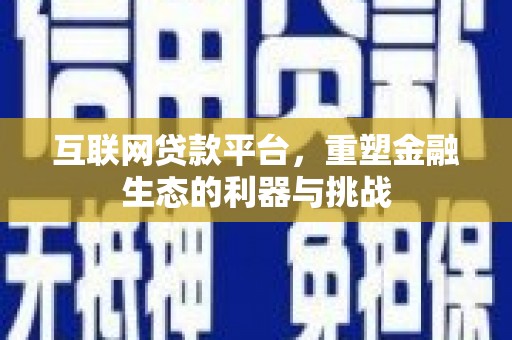 龙州互联网贷款平台，重塑金融生态的利器与挑战